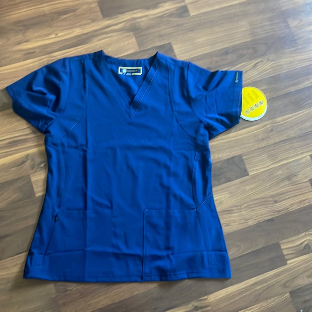 Wonderwink HP Navy blue scrub top, medium